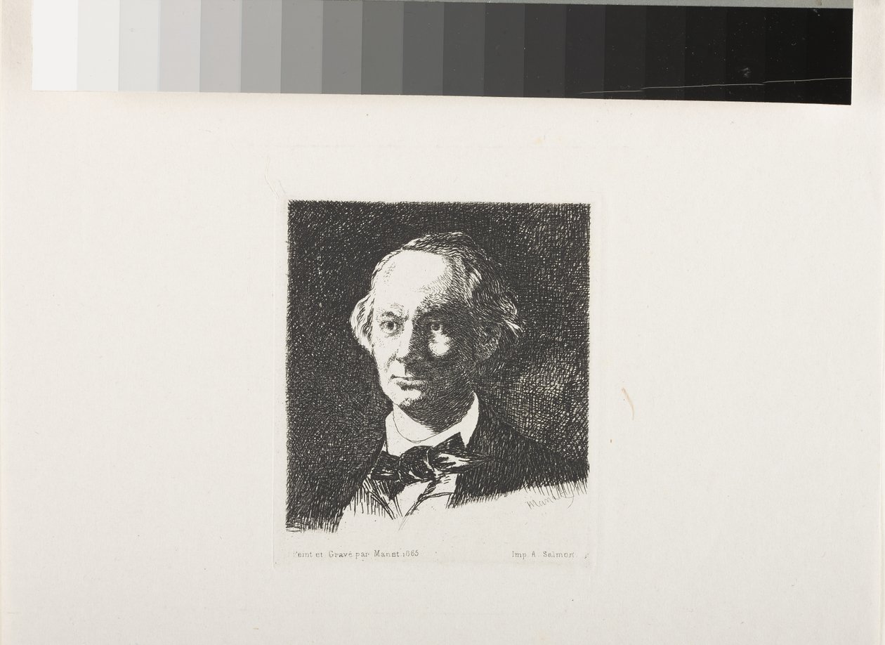 Charles Baudelaire, volto intero III da Édouard Manet