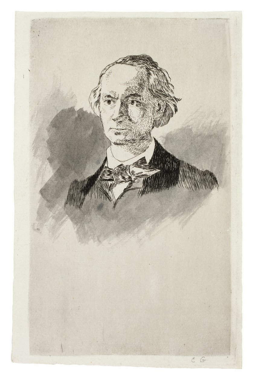 Charles Baudelaire, volto intero III da Édouard Manet