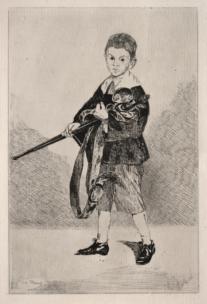 Bambino con spada, rivolto a sinistra da Édouard Manet