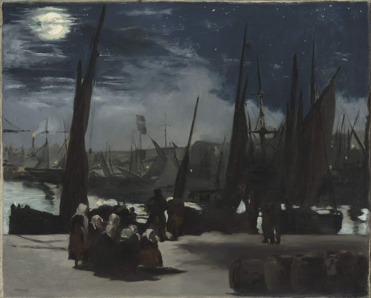 Chiaro di luna sul porto di Boulogne, 1869 da Édouard Manet