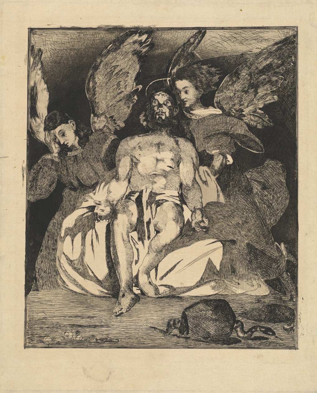 Cristo morto con angeli da Édouard Manet