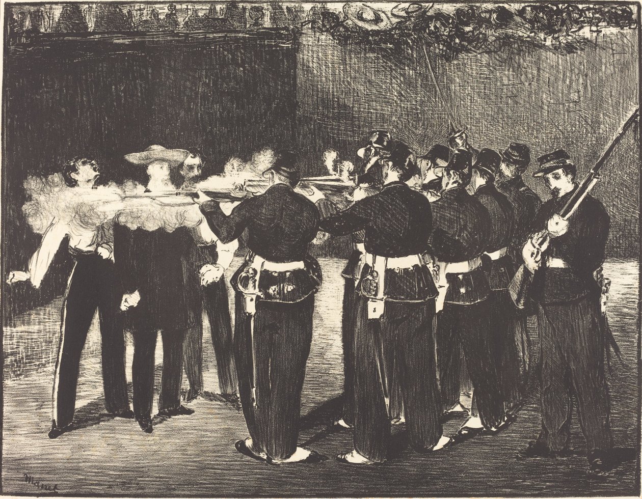 Morte di Massimiliano a Queretaro da Édouard Manet