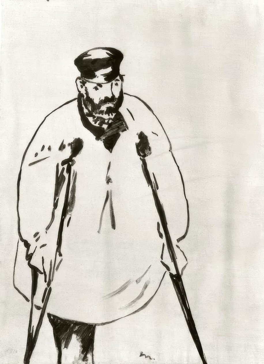 Un uomo con le stampelle da Édouard Manet