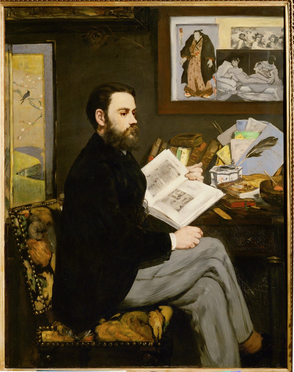 Emile Zola (olio su tela) da Edouard Manet