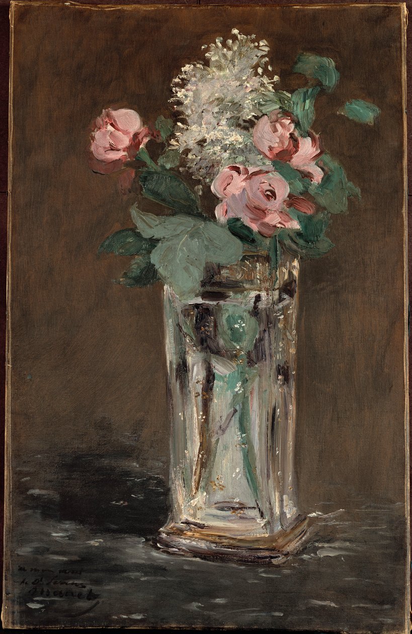 Fiori in un vaso di cristallo da Édouard Manet