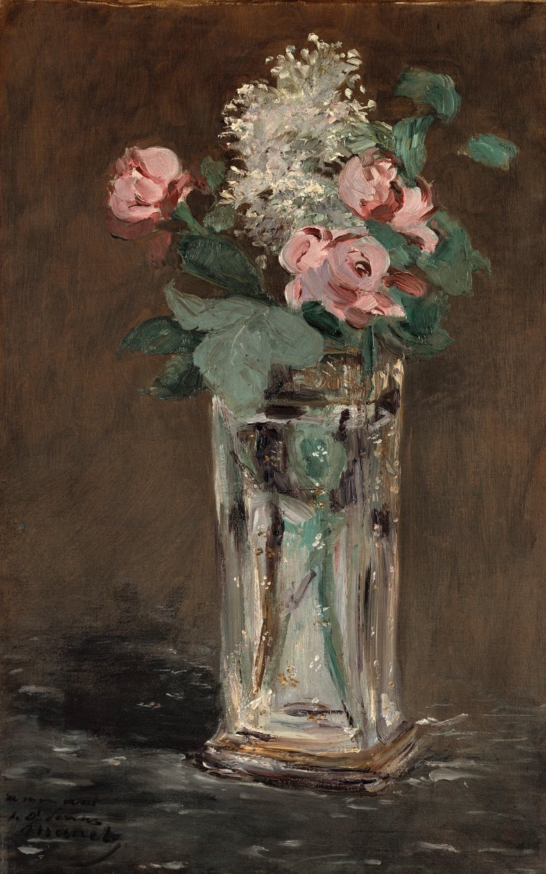 Fiori in un vaso di cristallo da Édouard Manet