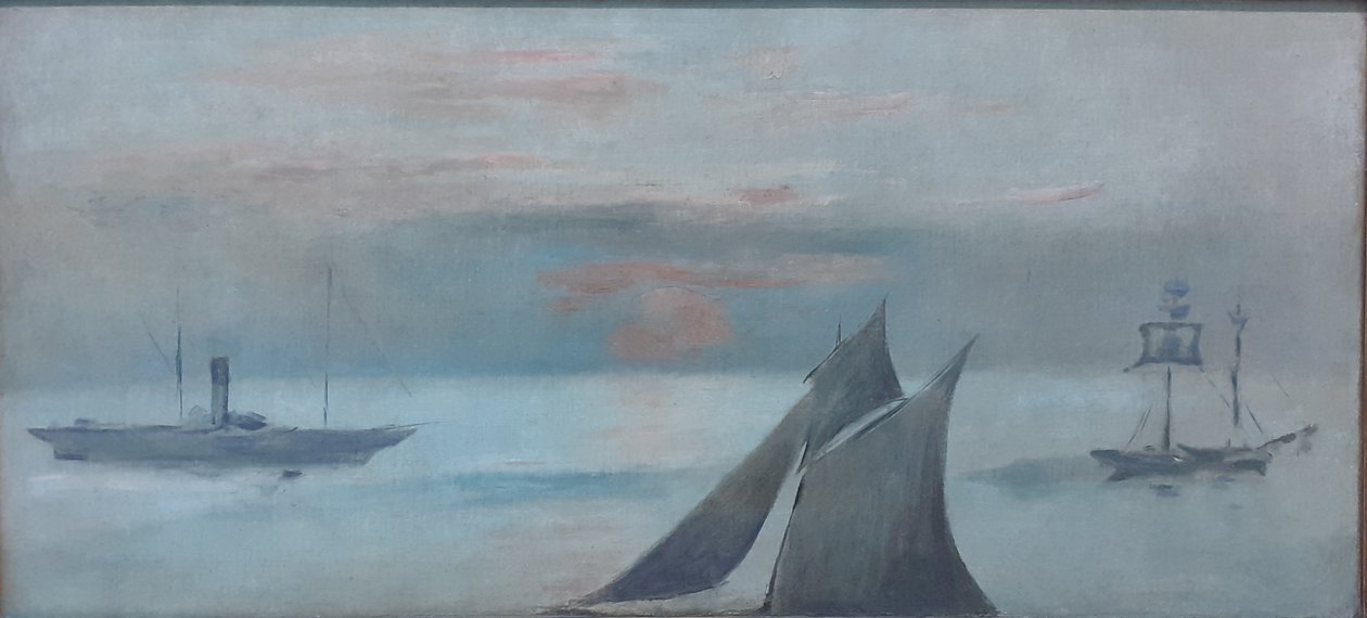 Barche in mare, tramonto da Édouard Manet