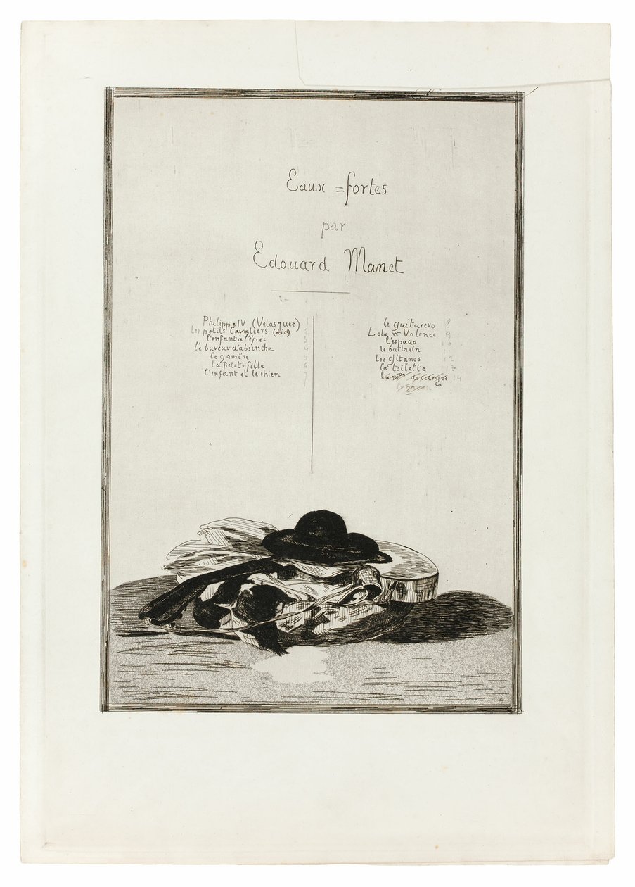 Cappello e chitarra, frontespizio per l