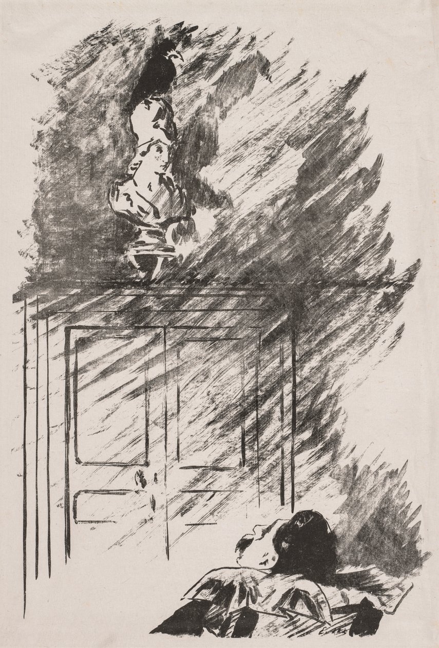 Illustrazione per Il corvo di Edgar Allan Poe da Édouard Manet