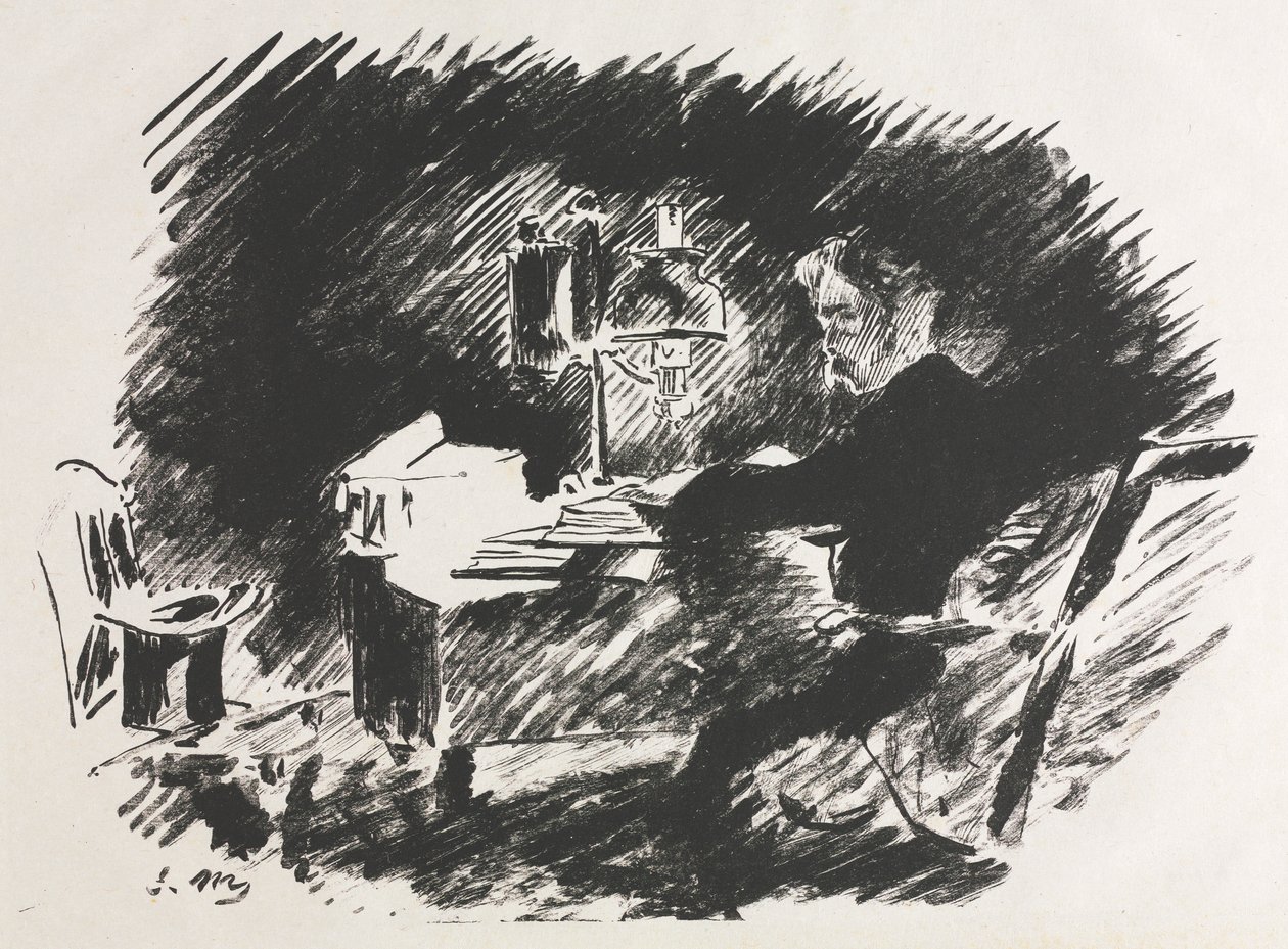 Illustrazione per Il Corvo di Edgar Allan Poe da Édouard Manet