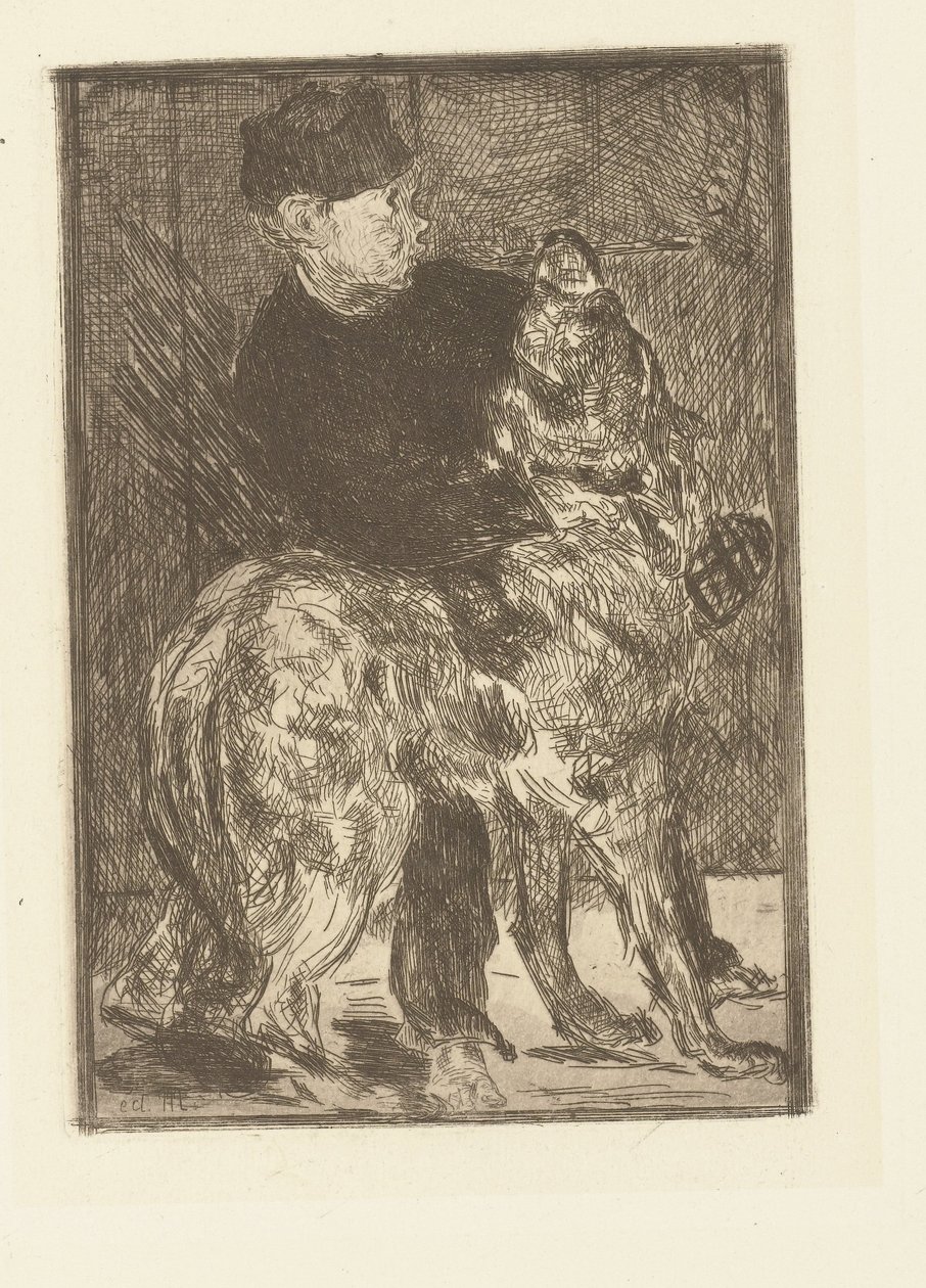 Ragazzo che gioca con il cane da Édouard Manet