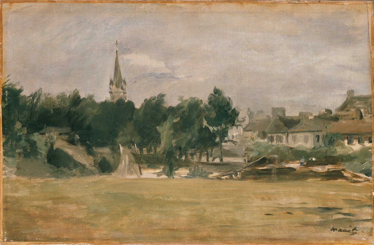 Paesaggio con una chiesa di villaggio, primi anni 1870 da Édouard Manet