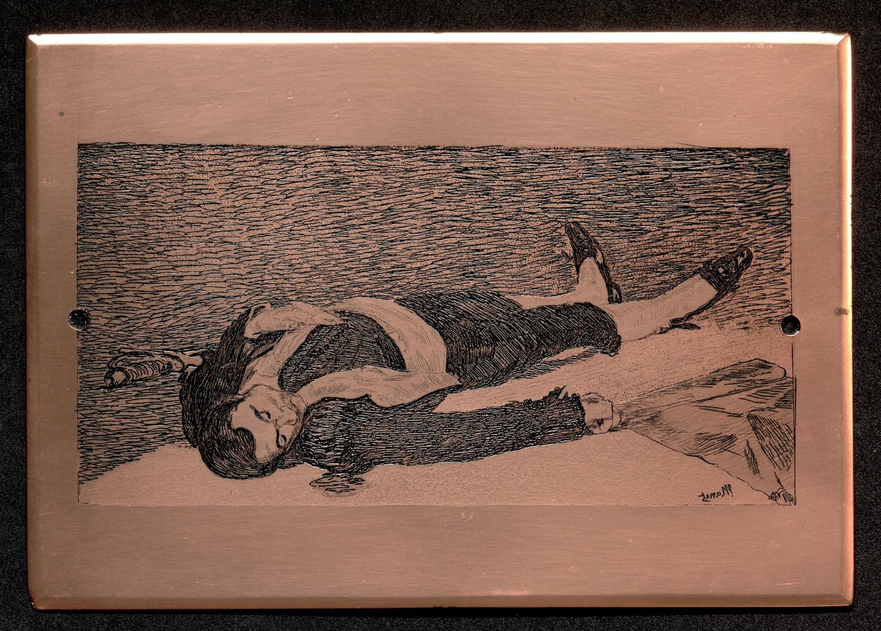 Der tote Torero: gravierte Platte da Édouard Manet
