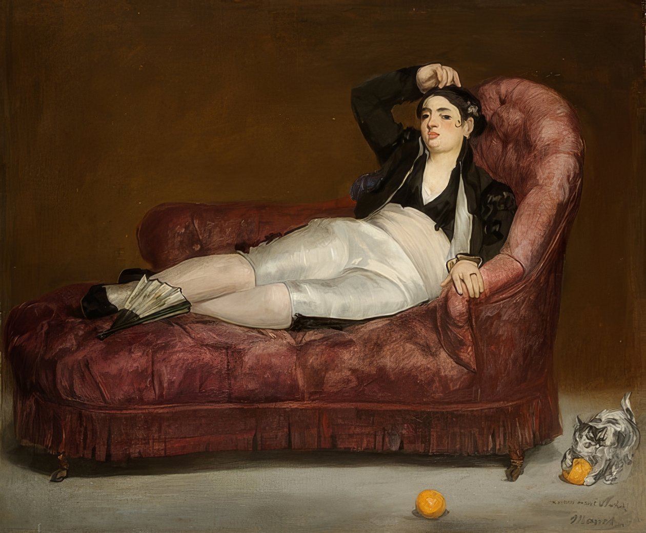Giovane donna sdraiata in costume spagnolo da Édouard Manet
