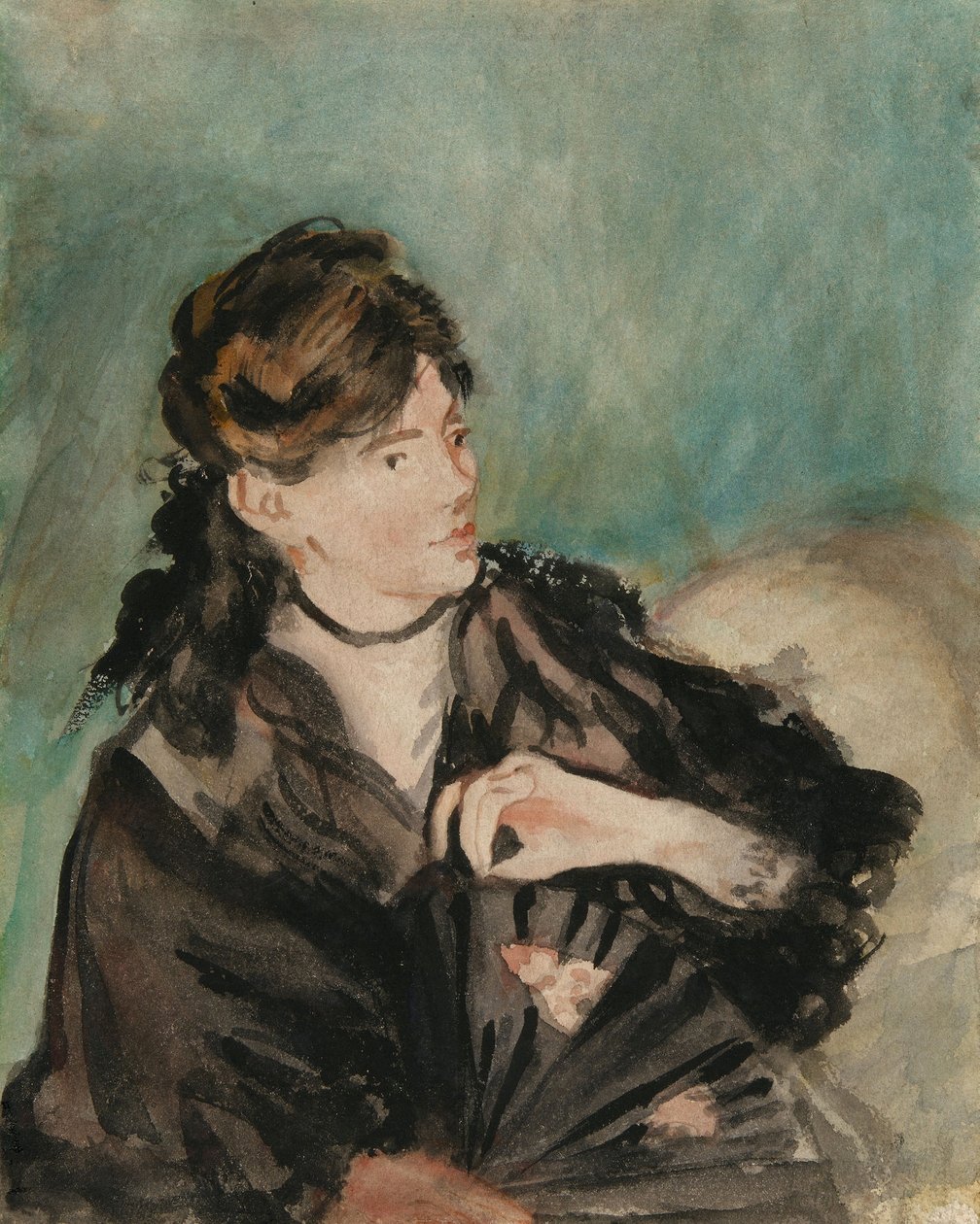 Ritratto di Berthe Morisot con un ventaglio, 1874 da Édouard Manet