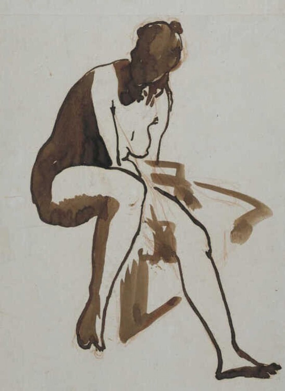 Bagnante seduta, circa 1858 - 1860 da Édouard Manet