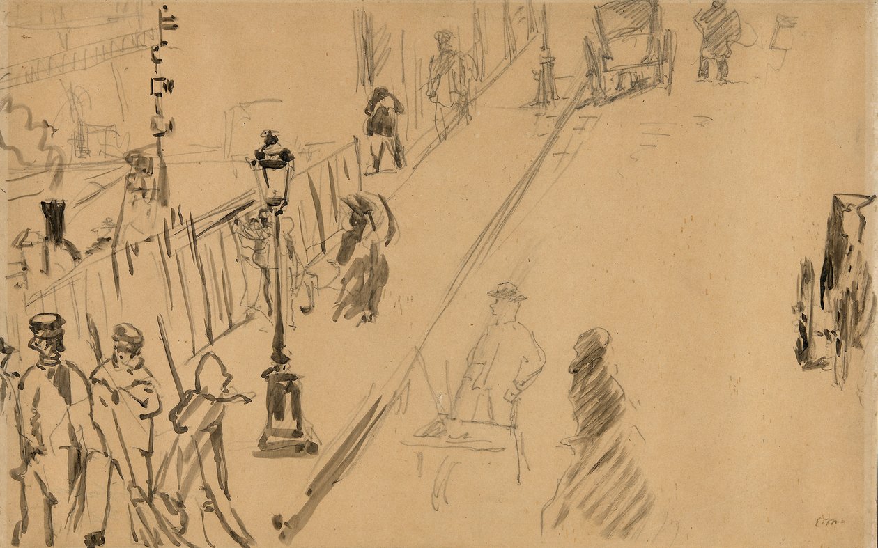 La rue Mosnier con lampione, 1878 da Édouard Manet