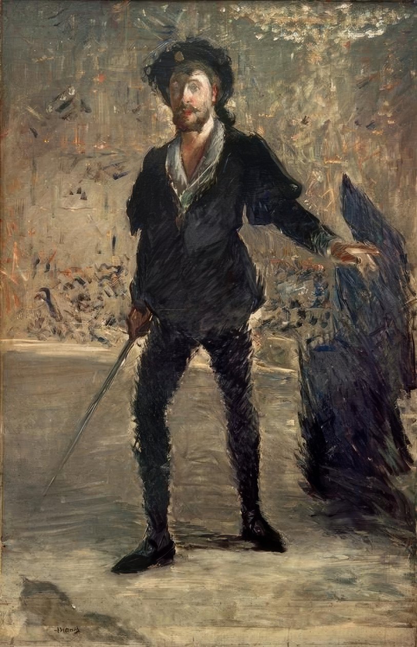 Ritratto di Faure nel ruolo di Amleto da Édouard Manet