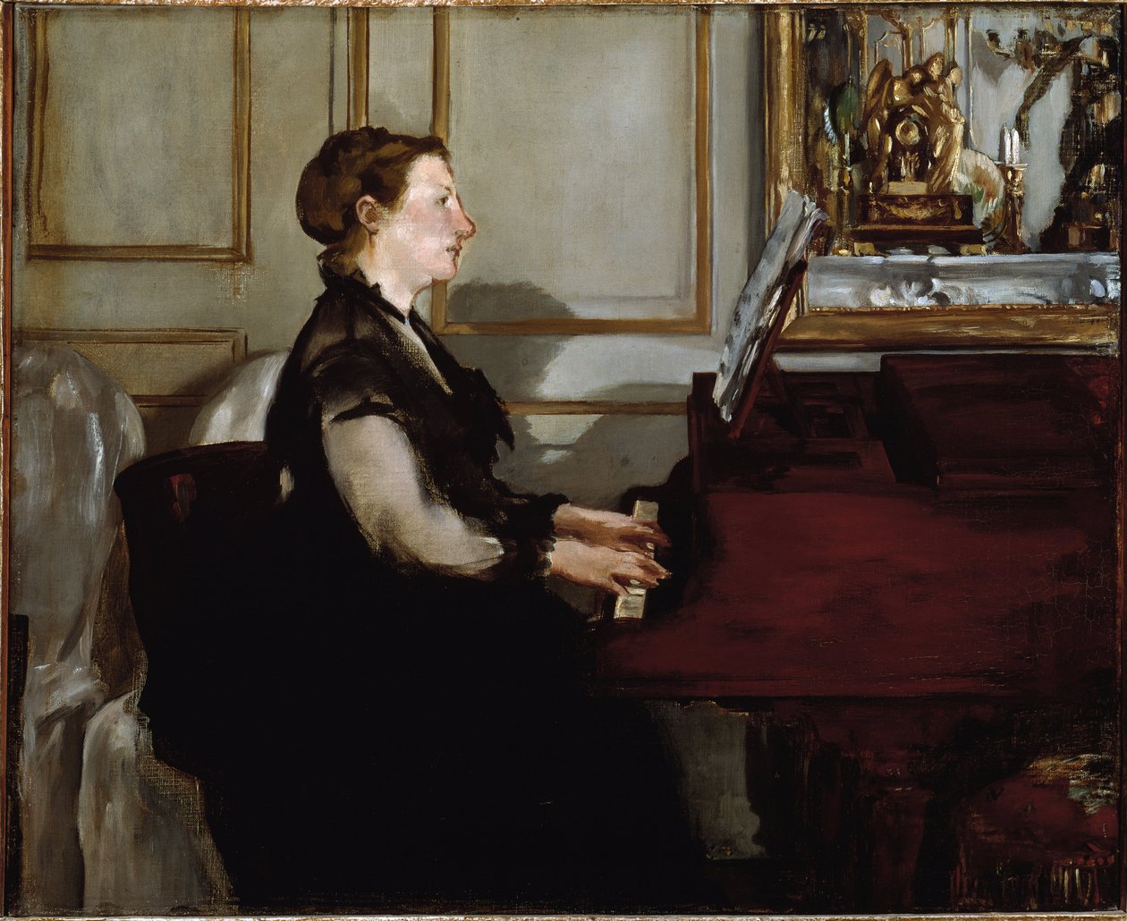 Ritratto di Madame Manet (Suzanne Leenhoff) al pianoforte da Édouard Manet