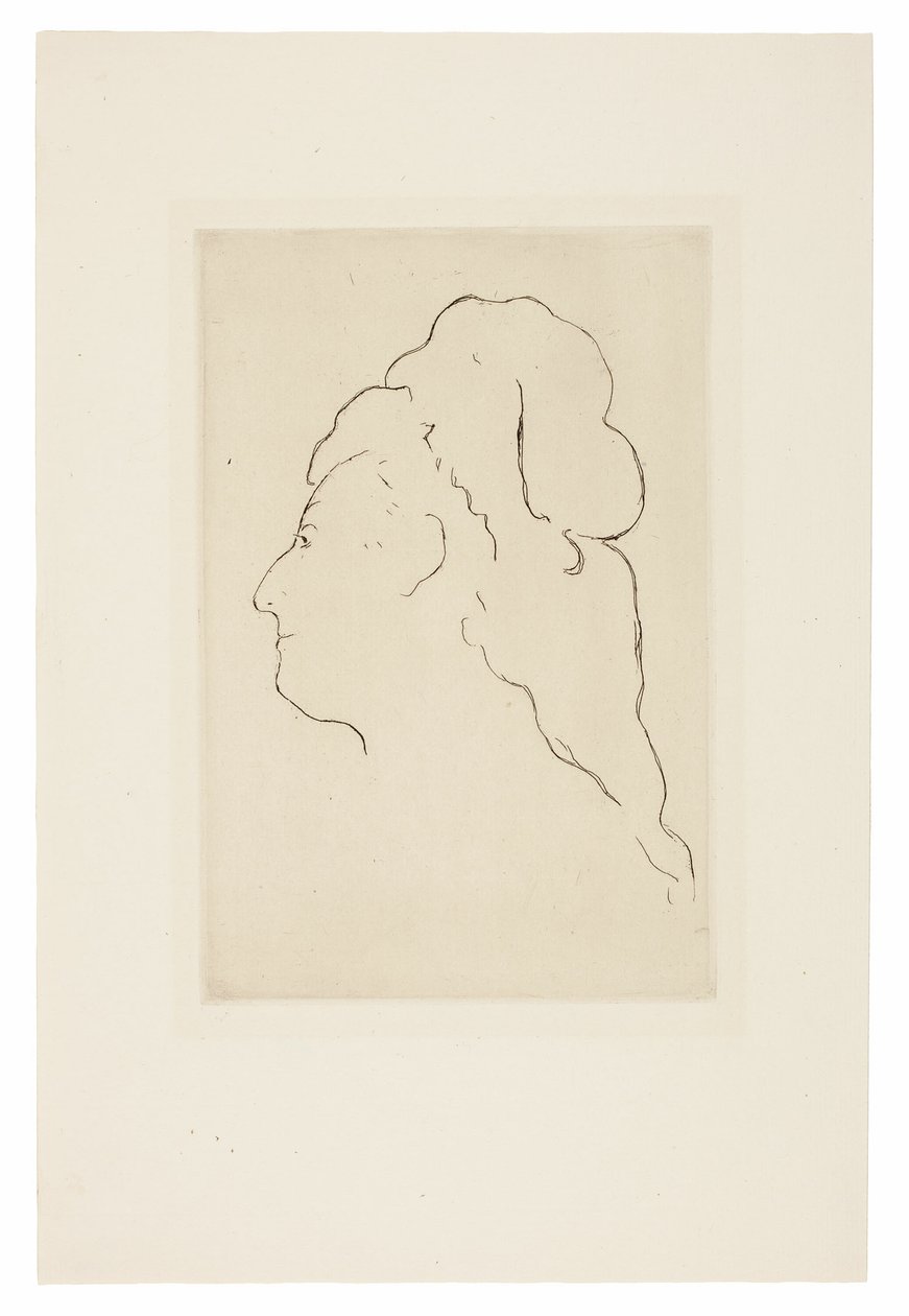Profilo di Eva Gonzales, girata a sinistra da Édouard Manet
