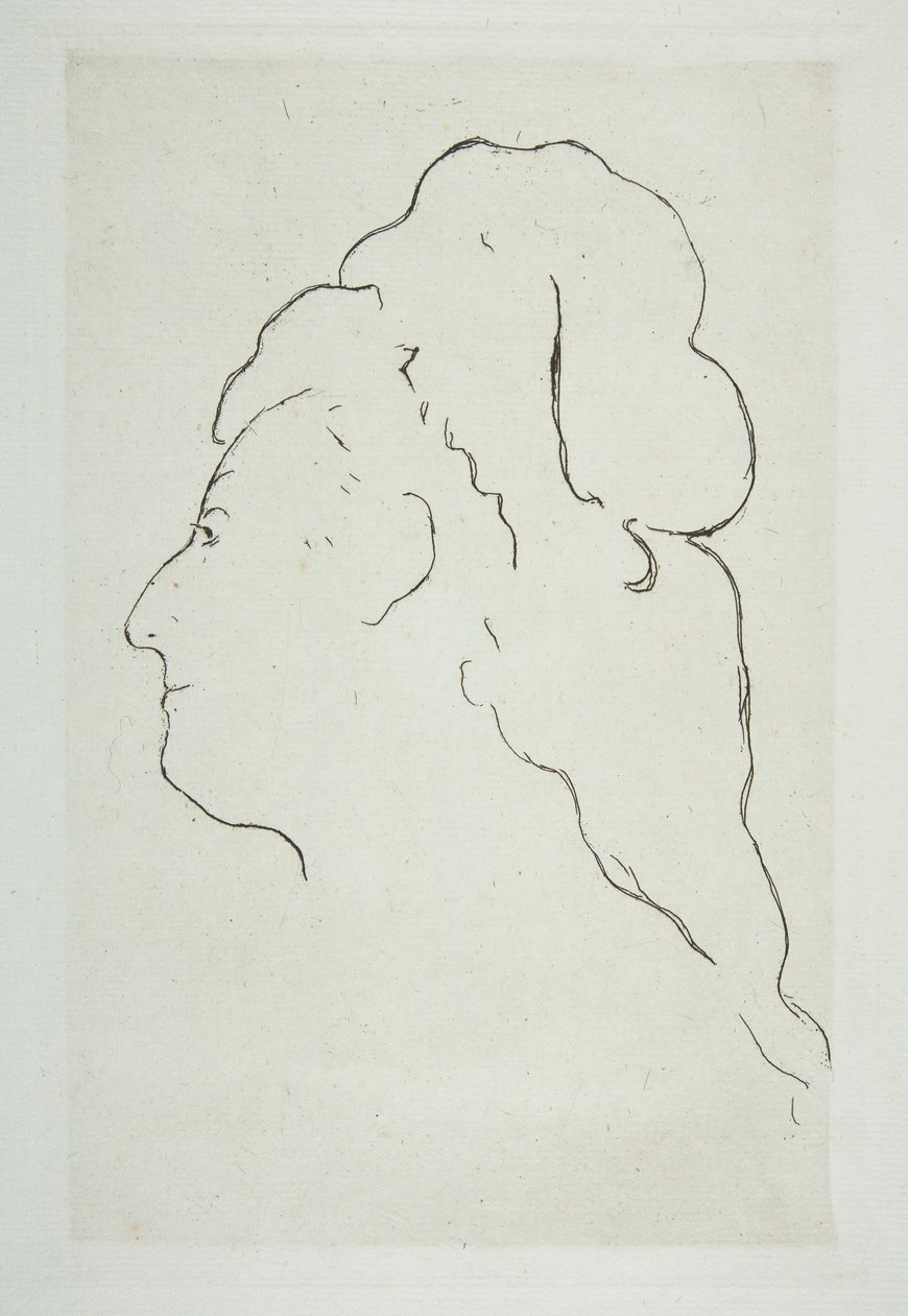 Profilo di Eva Gonzales Girato a Sinistra, ca. 1870 da Édouard Manet