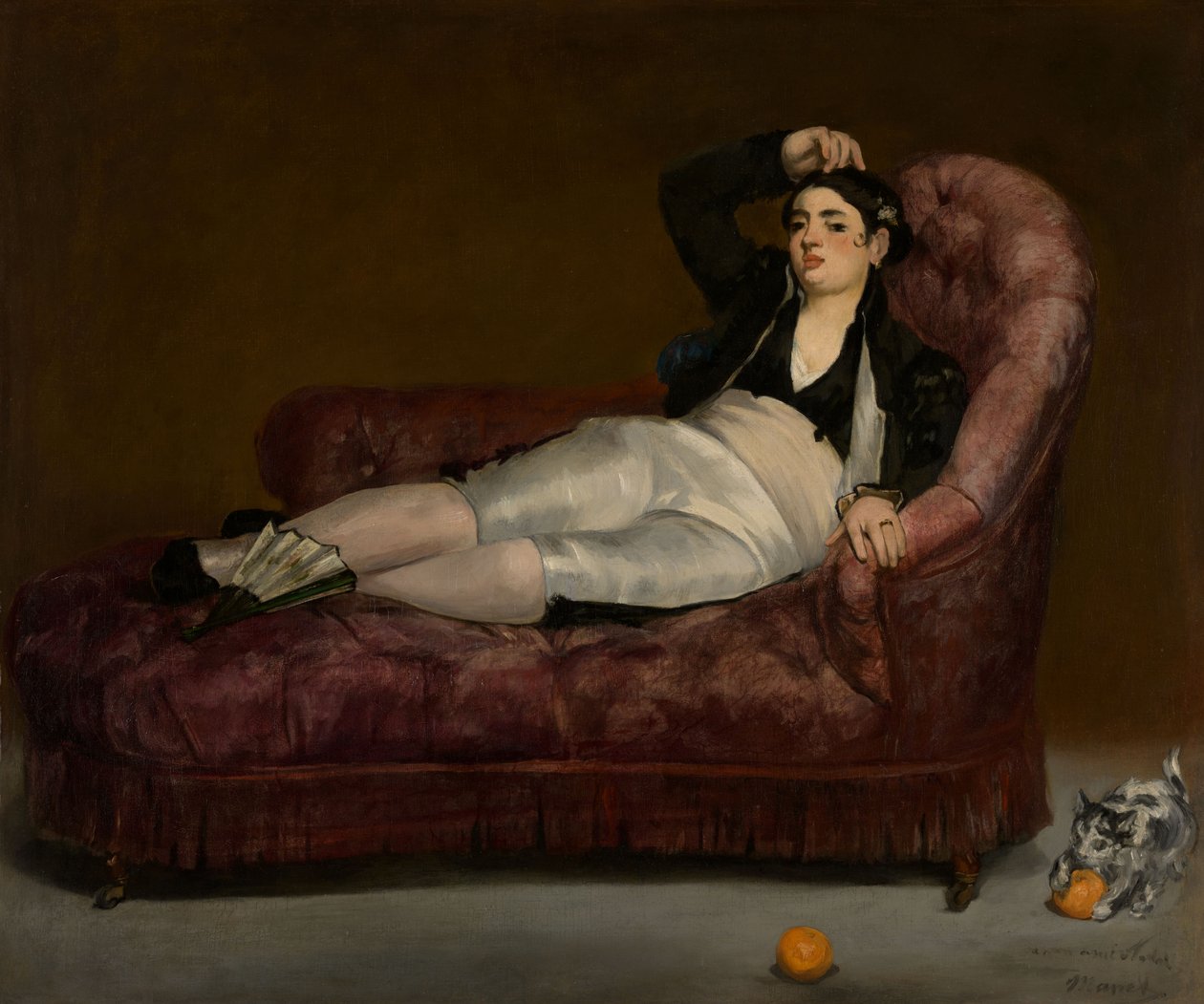 Giovane donna sdraiata in costume spagnolo da Édouard Manet