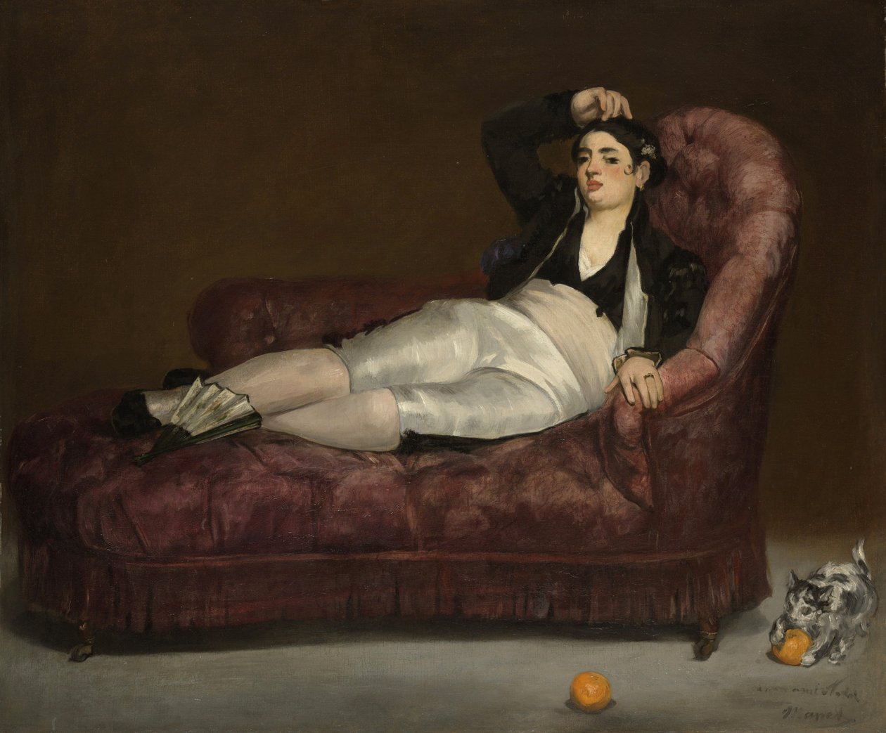 Giovane donna sdraiata in costume spagnolo da Édouard Manet