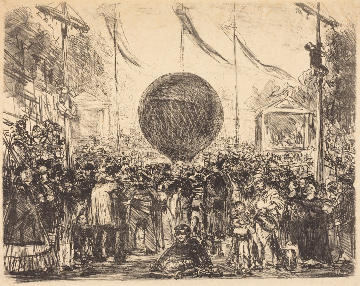 Il pallone aerostatico da Édouard Manet