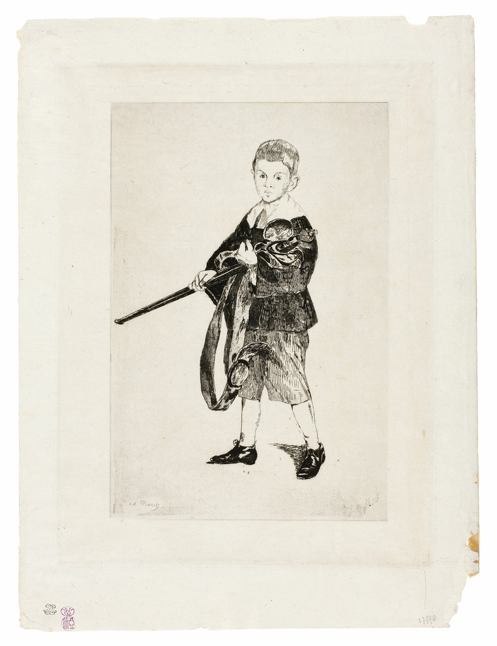 Il ragazzo con la spada, girato a sinistra III da Édouard Manet