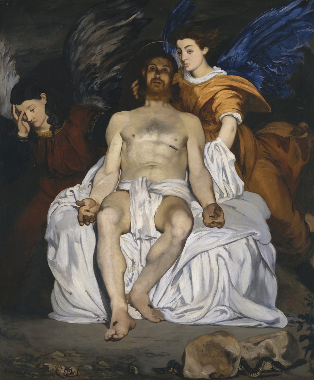 Il Cristo morto con angeli da Édouard Manet