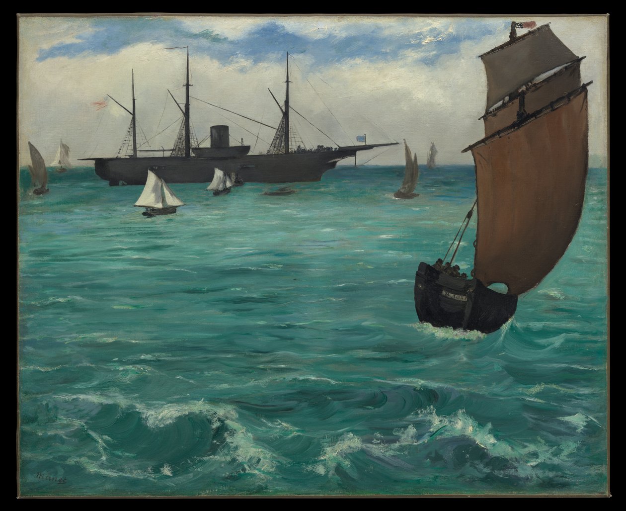 La «Kearsarge» a Boulogne da Édouard Manet