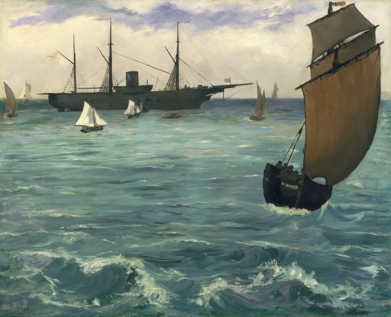 La Kearsarge a Boulogne da Édouard Manet