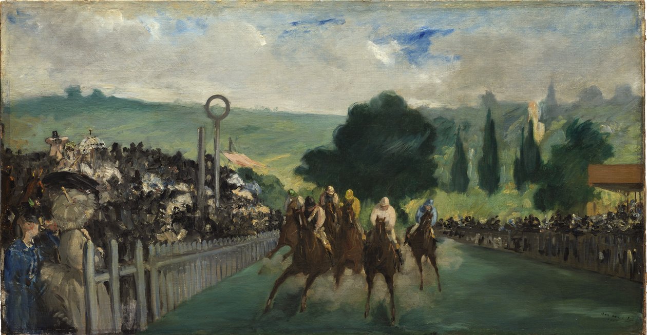 Le corse a Longchamp, 1866 da Édouard Manet