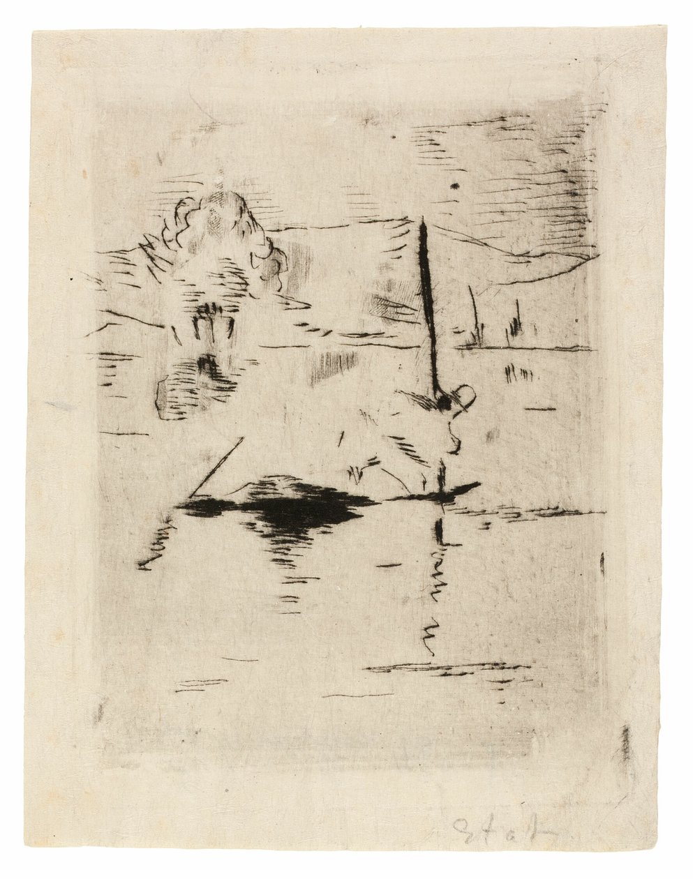 Il fiume nella pianura da Édouard Manet