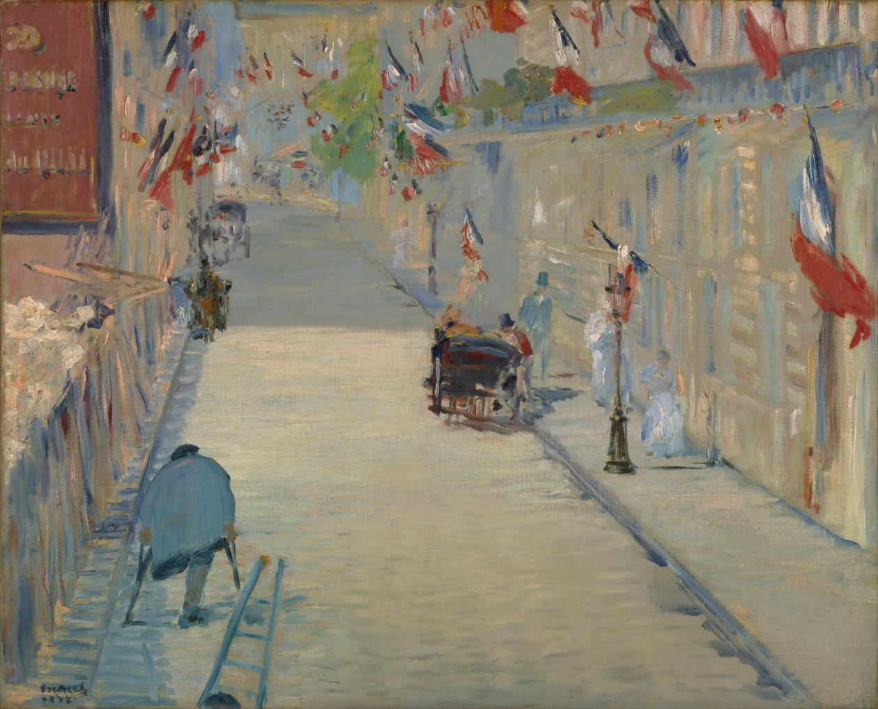 La Rue Mosnier con bandiere, 1878 da Édouard Manet