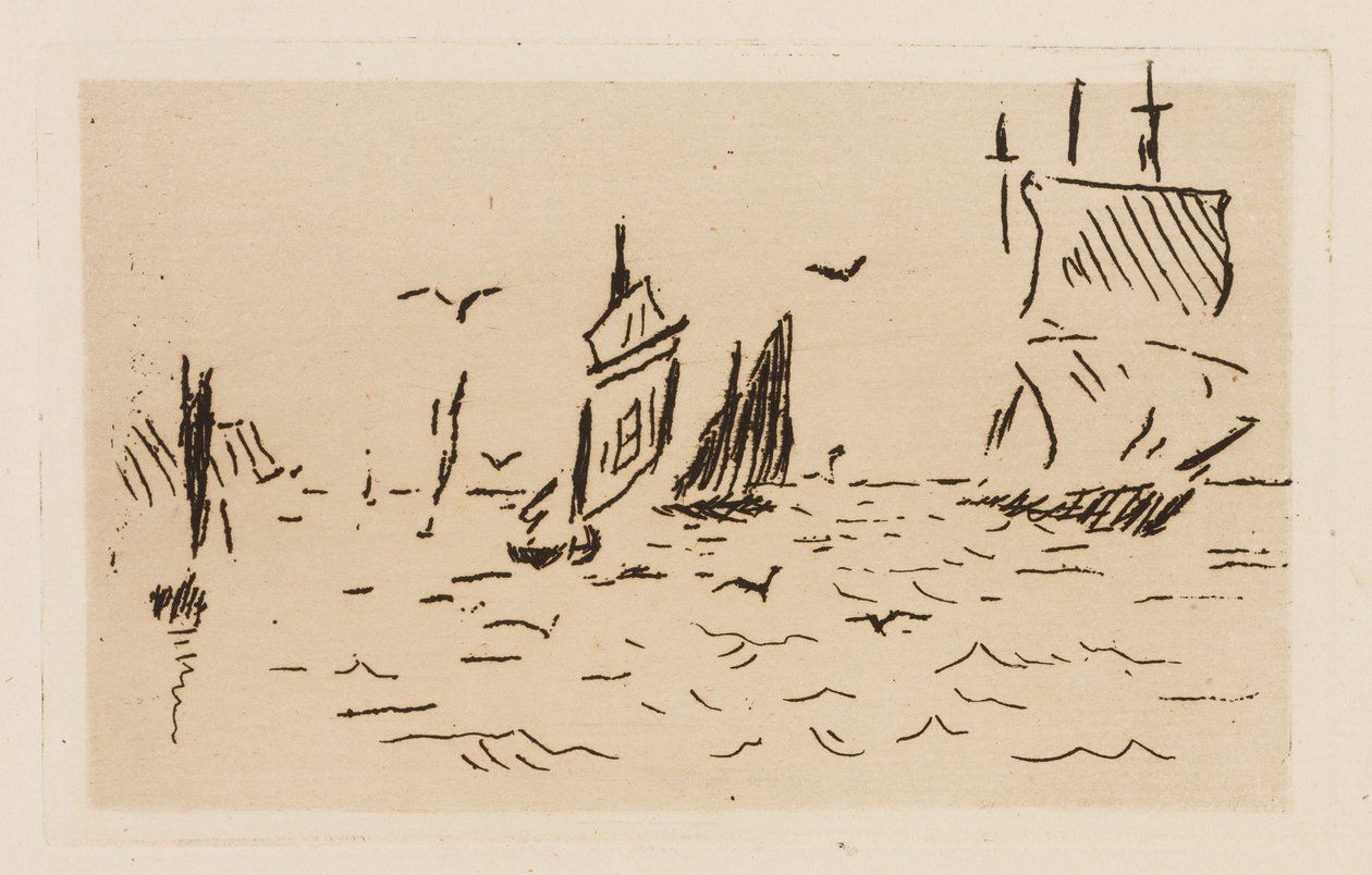 Il mare, tavola 7 da Le Fleuve da Édouard Manet