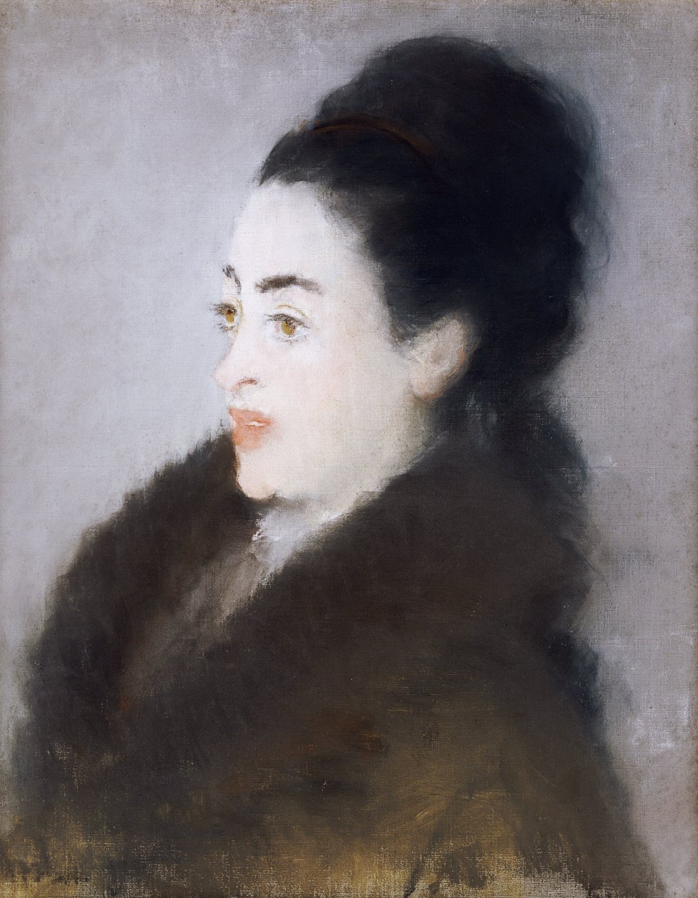 Donna in pelliccia di profilo, 1879 da Édouard Manet