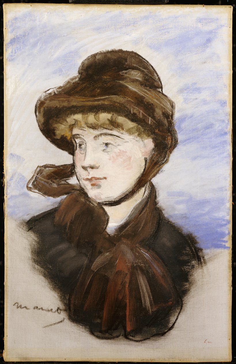 Giovane ragazza con un cappello marrone, 1882 da Édouard Manet