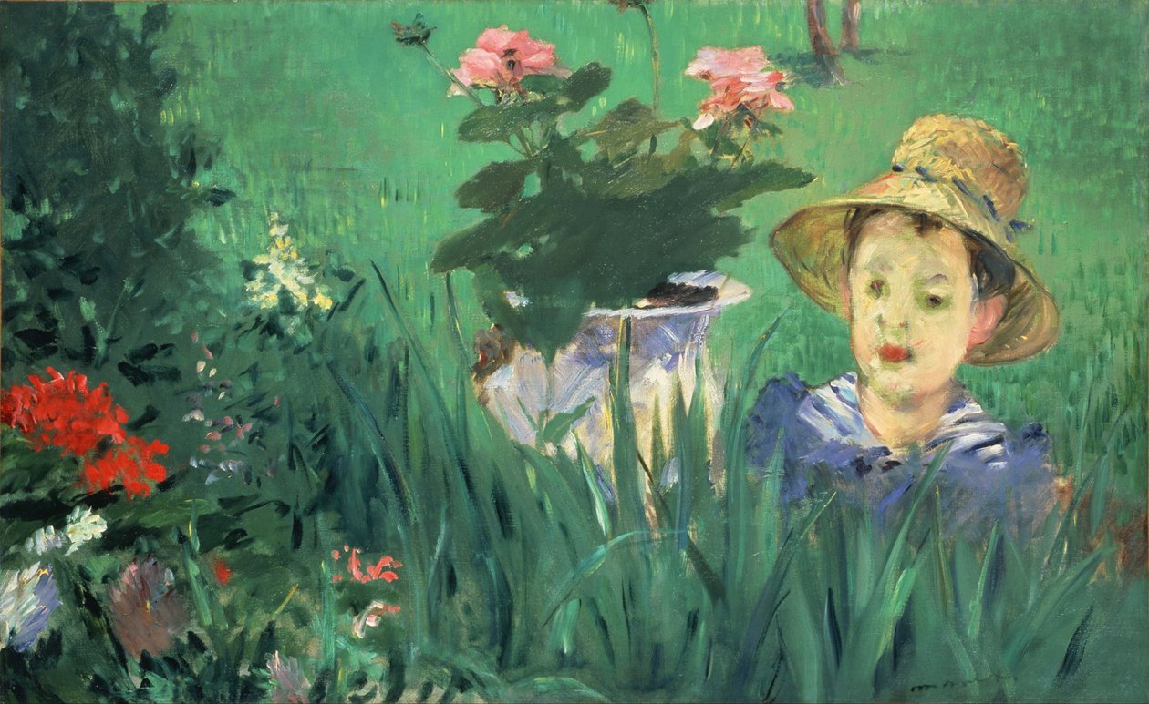 Bambino tra i fiori (Jacques Hoschedé) da Édouard Manet