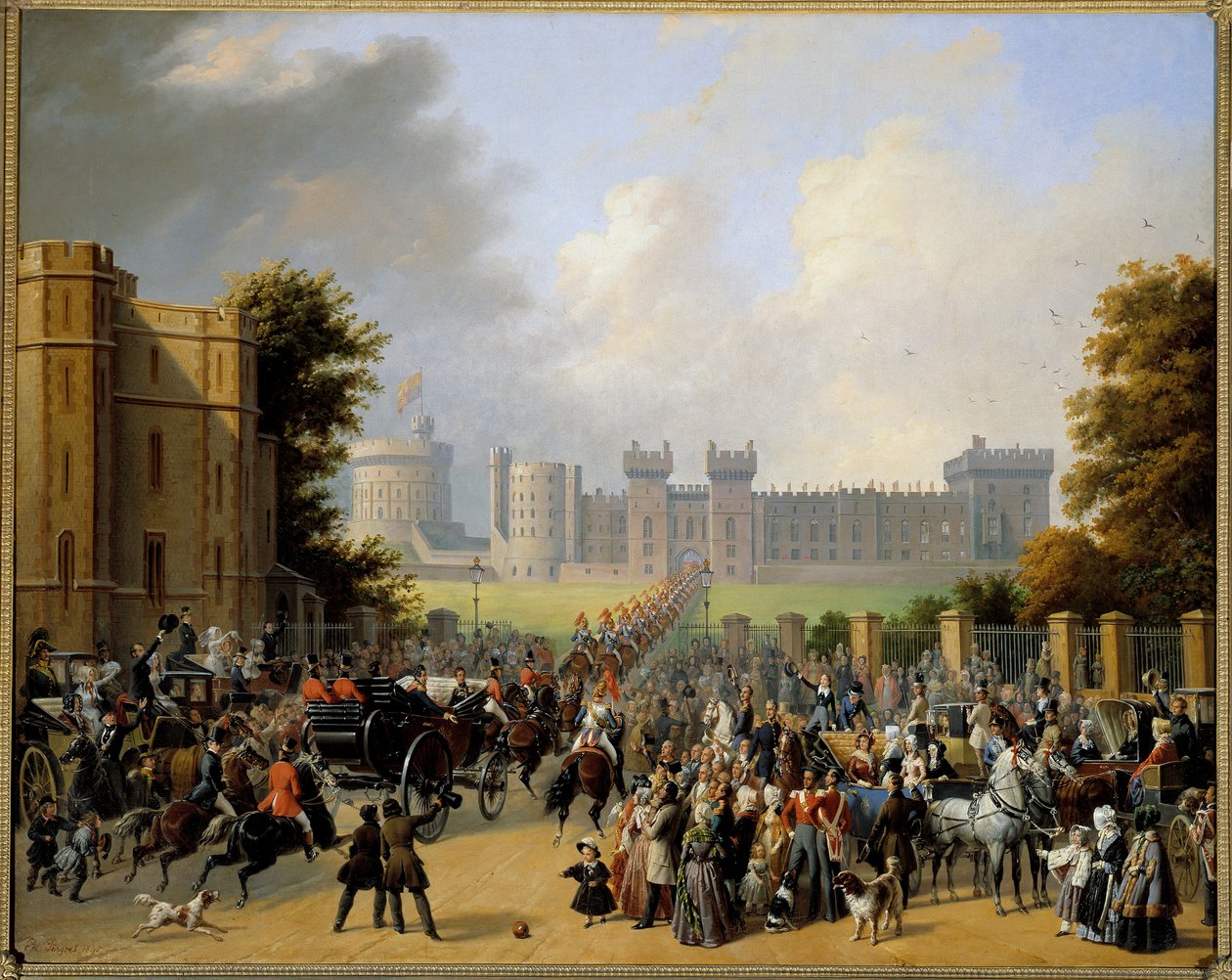 Arrivo di Luigi Filippo I al Castello di Windsor 8/10/1844 da Edouard Pingret