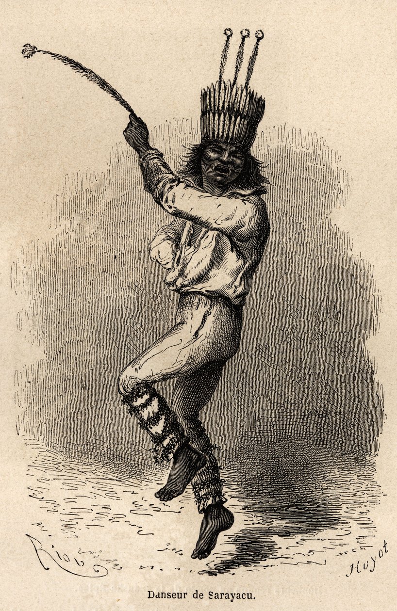 Una danzatrice a Sarayacu (Perù) da Edouard Riou