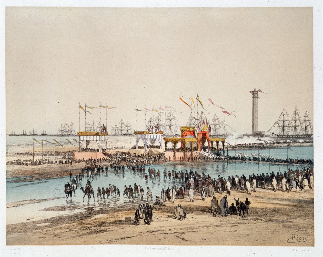 Inaugurazione del Canale di Suez a Port-Said (Port Said) - in "Attraverso l