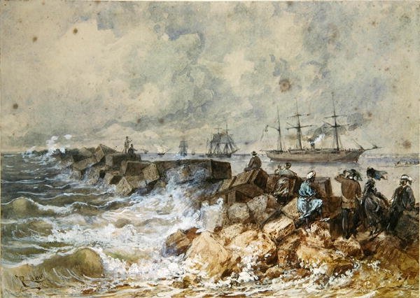 Il Canale di Suez, da un album di souvenir commemorativo del Viaggio dell
