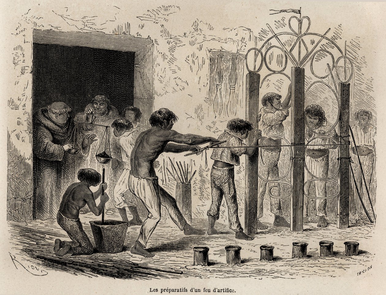 La preparazione dei fuochi d