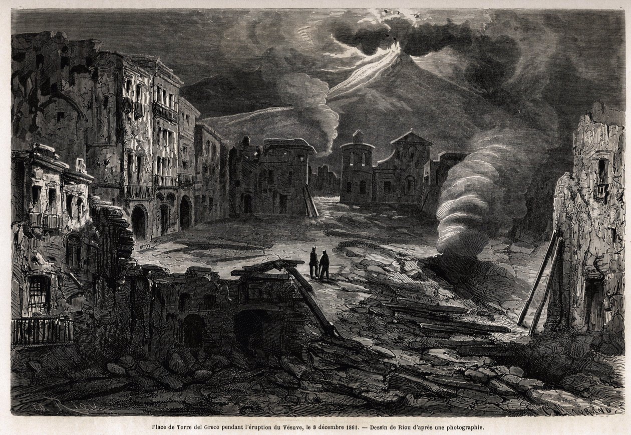 La piazza di Torre del Greco, durante l