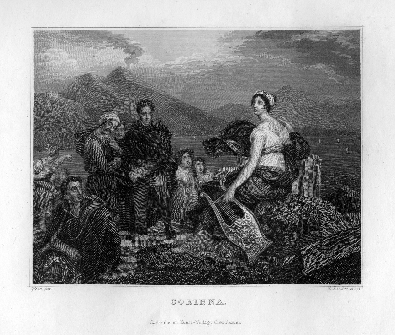 Corinna, antica poetessa greca da Edouard Schuler