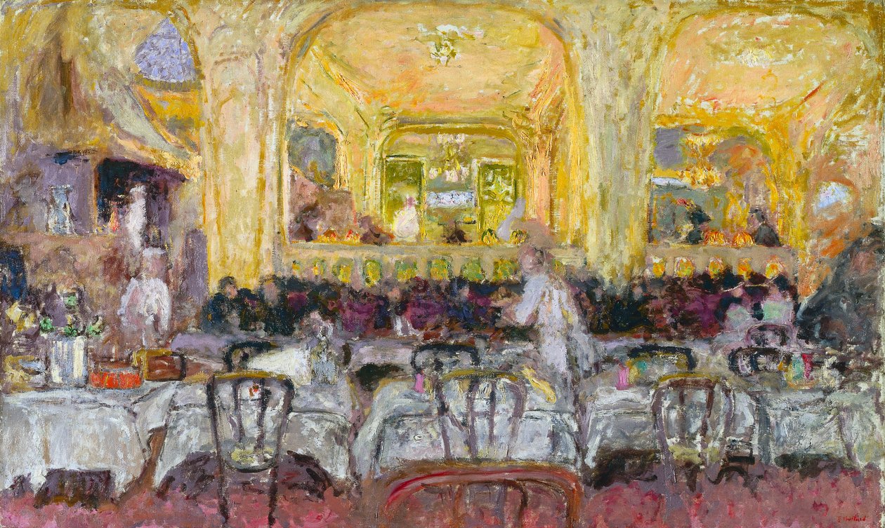 Café Wepler, c.1908-10, rielaborato nel 1912 da Edouard Vuillard