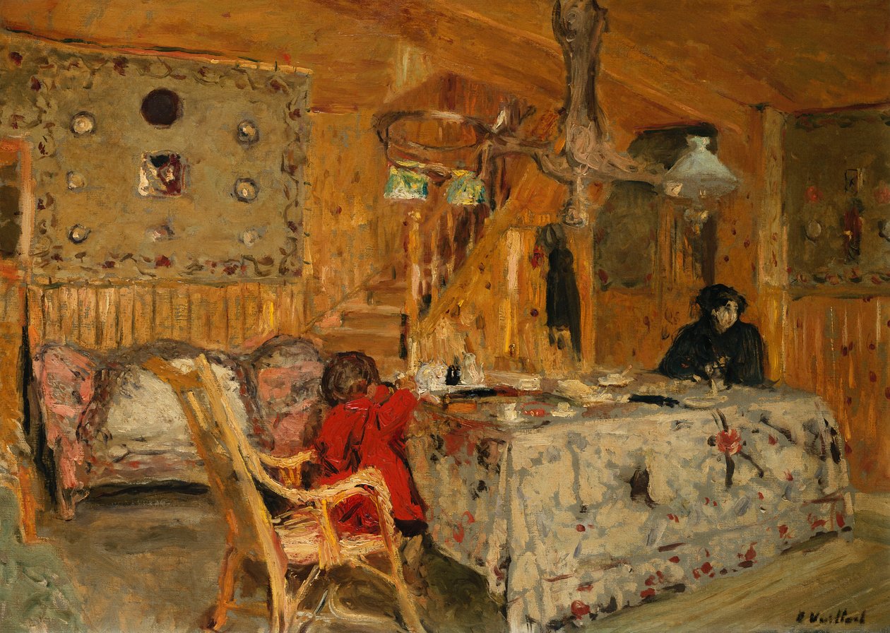 Denise Natanson e Marcelle Aron alla casa estiva, Villerville, Normandia, c.1910 da Edouard Vuillard