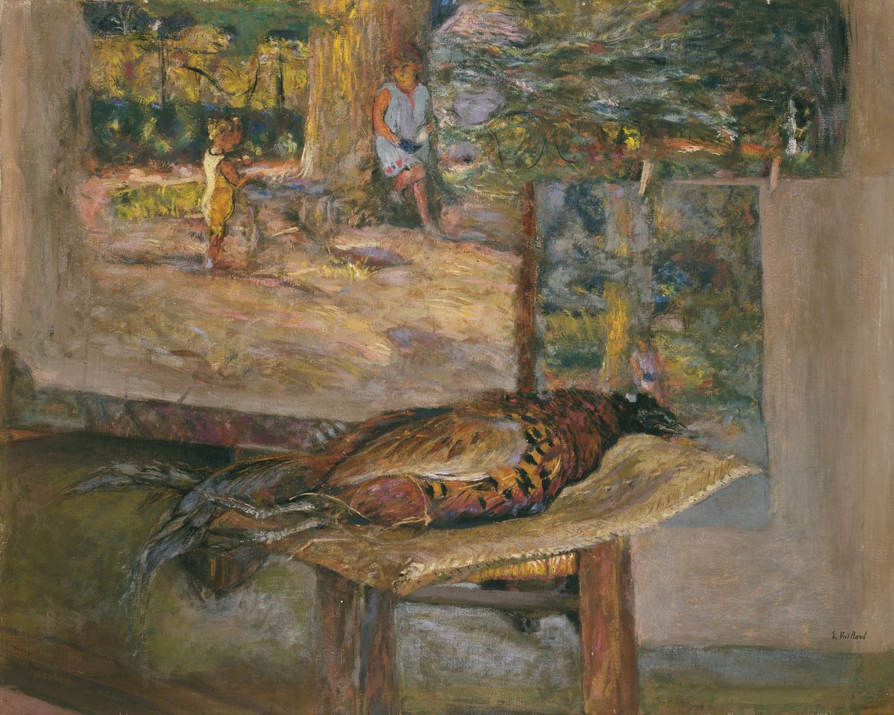 Interno con dipinti e un fagiano da Edouard Vuillard