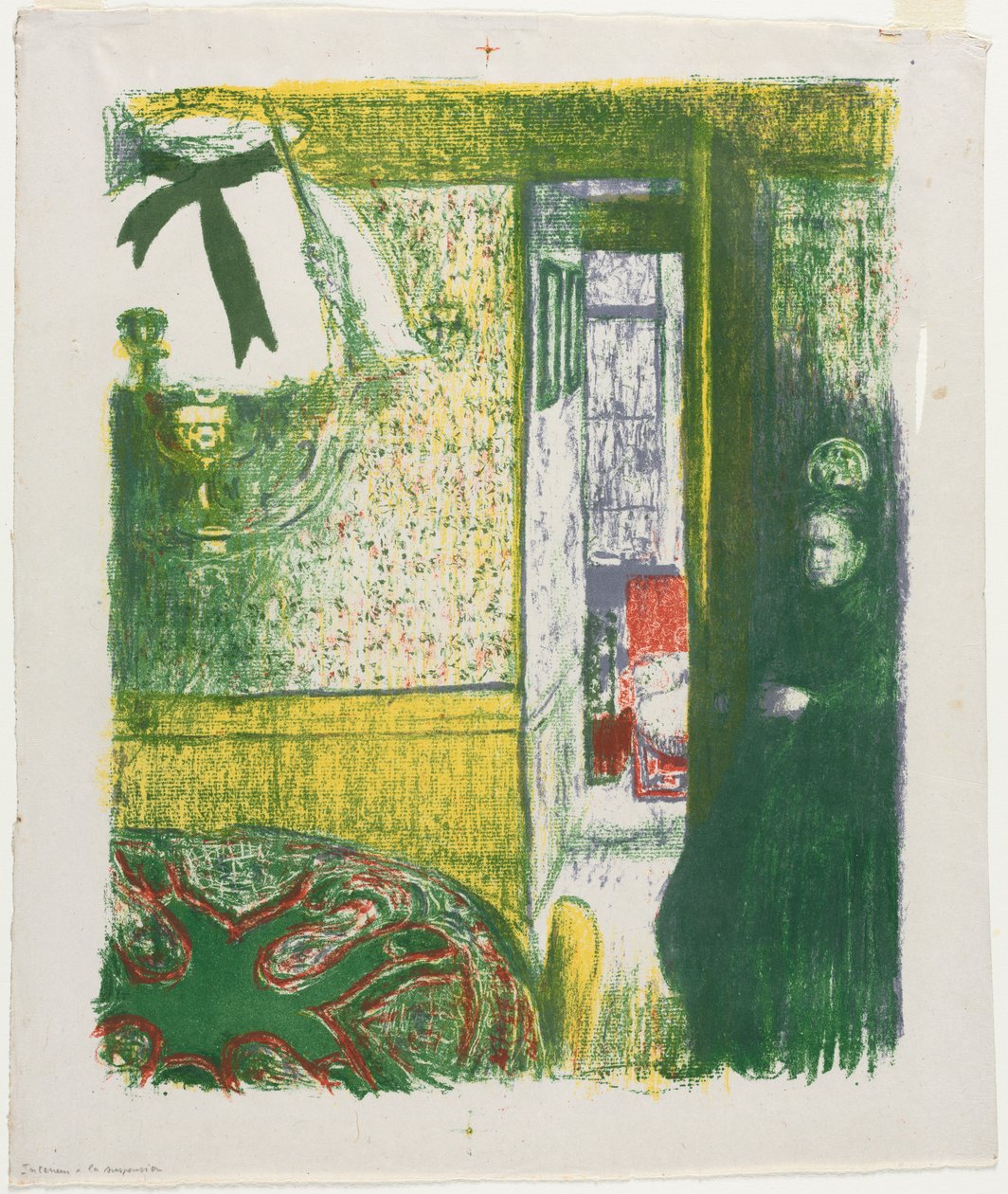 Interno con lampada appesa da Edouard Vuillard